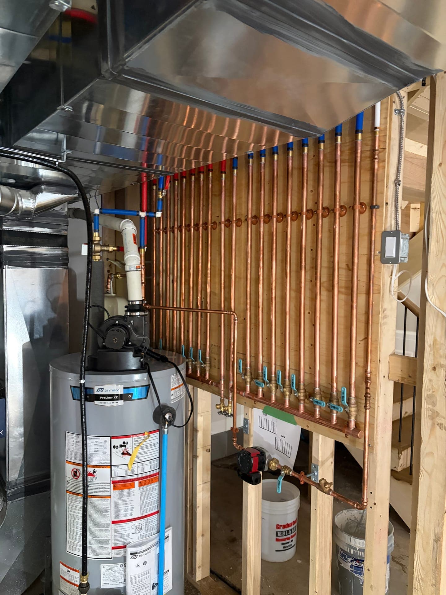 Water heater and copper manifold - FDR Plumbing, Milton, ON